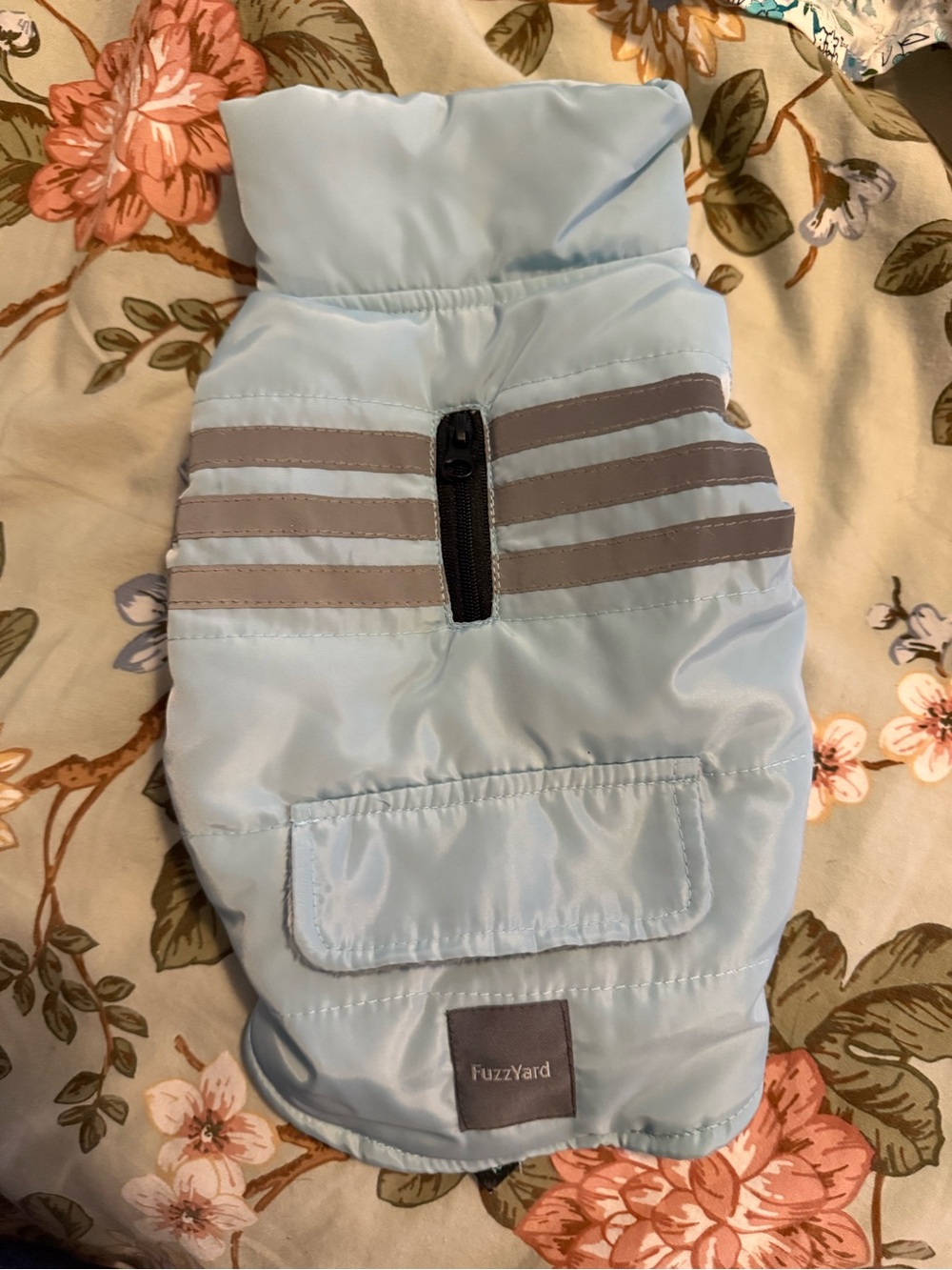 FuzzYard Light Blue Reflective Dog Jacket